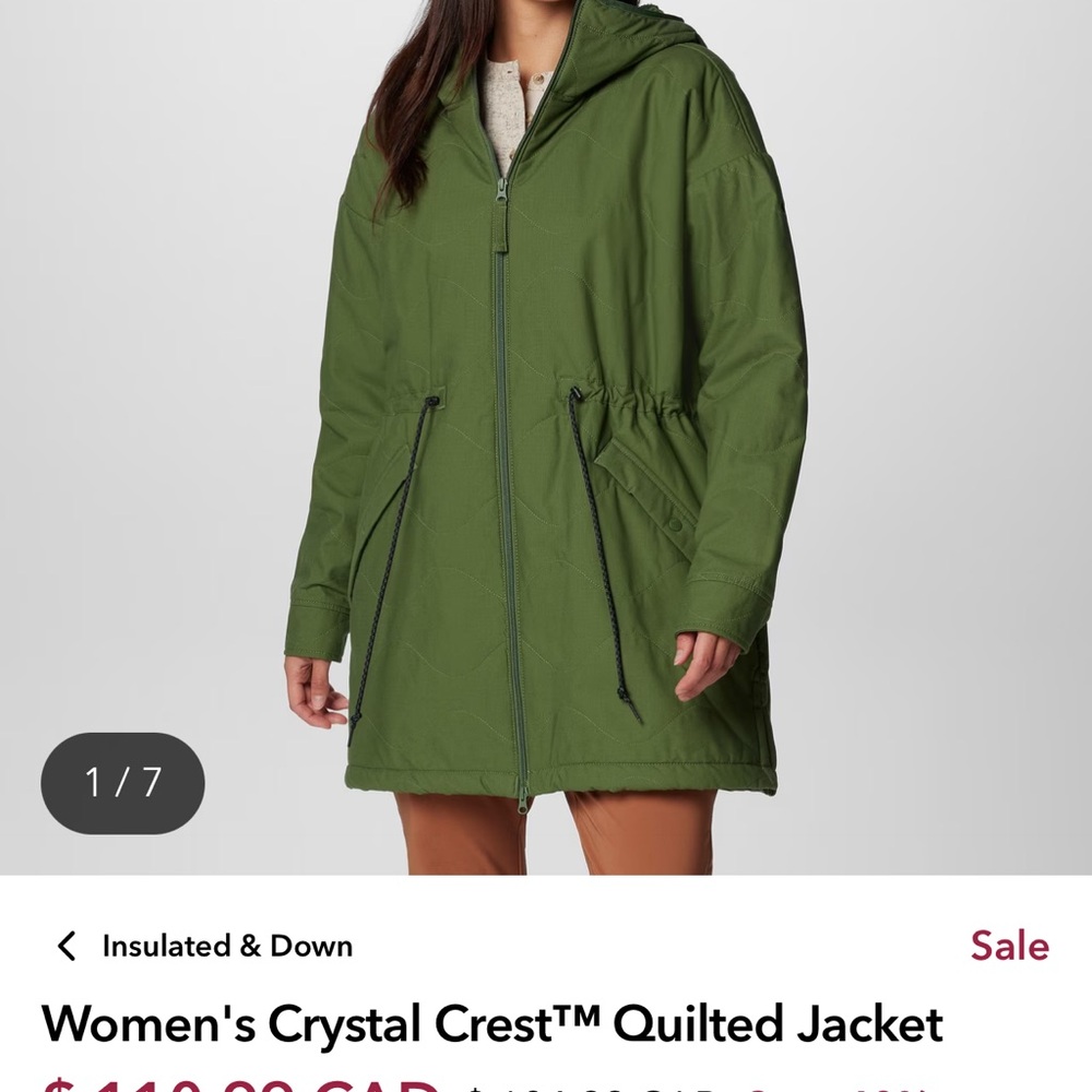 Columbia Women's Olive Hooded Puffer Jacket